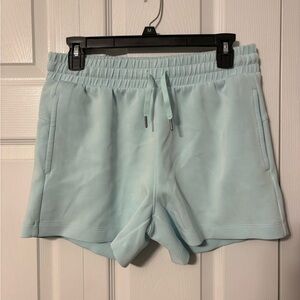Women's Light Aqua Athletic Drawstring Shorts Luxe